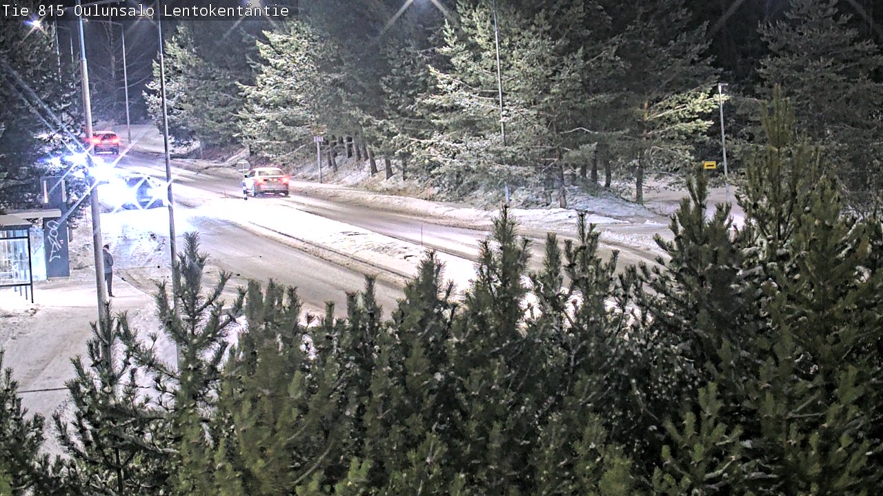 Weather Camera Image Väg 816 Uleåsalo, Lentokentäntie, Oulu, Pohjois-Pohjanmaa