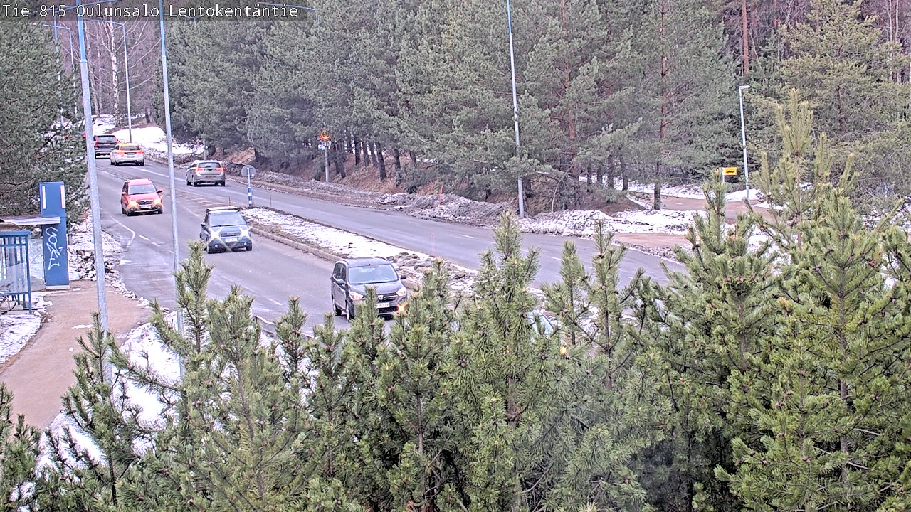 Weather Camera Image Väg 816 Uleåsalo, Lentokentäntie, Oulu, Pohjois-Pohjanmaa