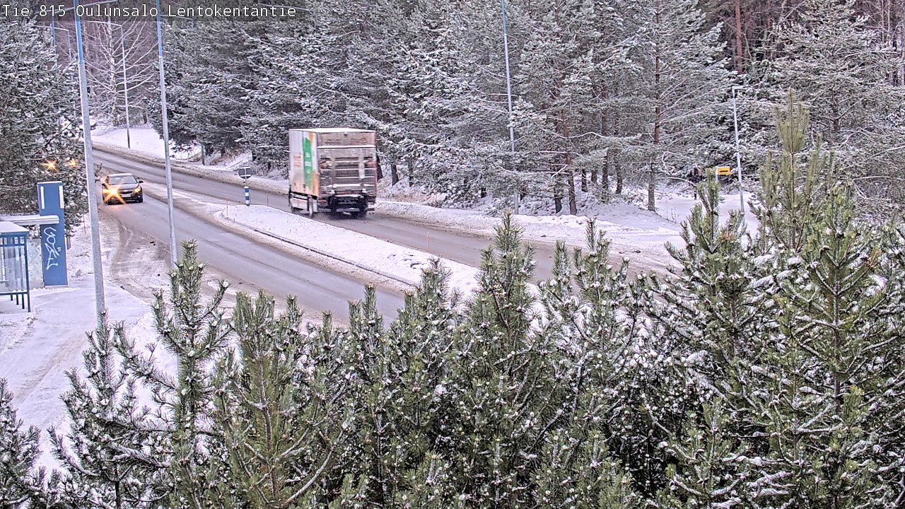 Weather Camera Image Väg 816 Uleåsalo, Lentokentäntie, Oulu, Pohjois-Pohjanmaa