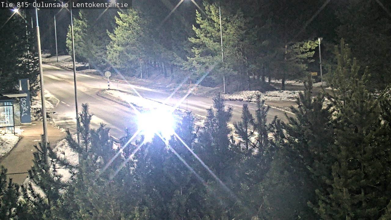 Weather Camera Image Väg 816 Uleåsalo, Lentokentäntie, Oulu, Pohjois-Pohjanmaa