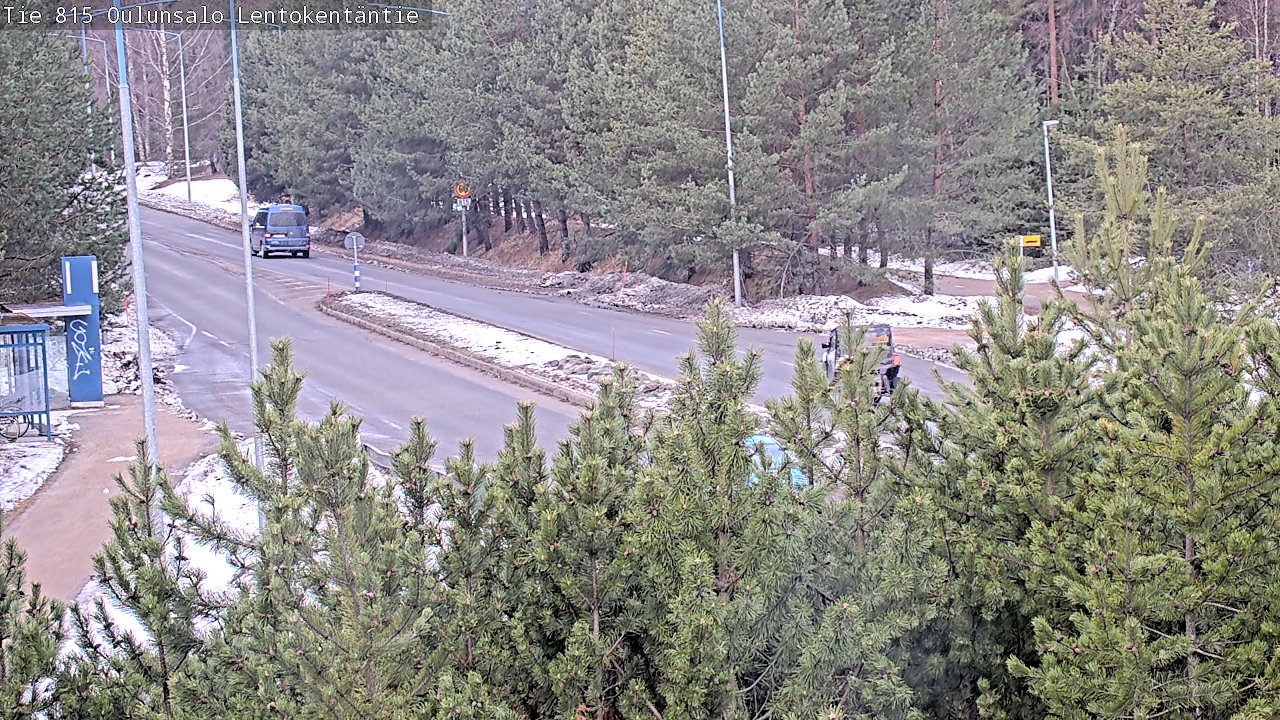Weather Camera Image Väg 816 Uleåsalo, Lentokentäntie, Oulu, Pohjois-Pohjanmaa