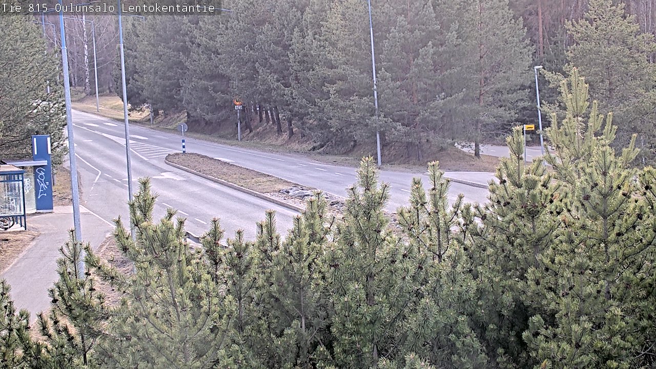 Weather Camera Image Väg 816 Uleåsalo, Lentokentäntie, Oulu, Pohjois-Pohjanmaa