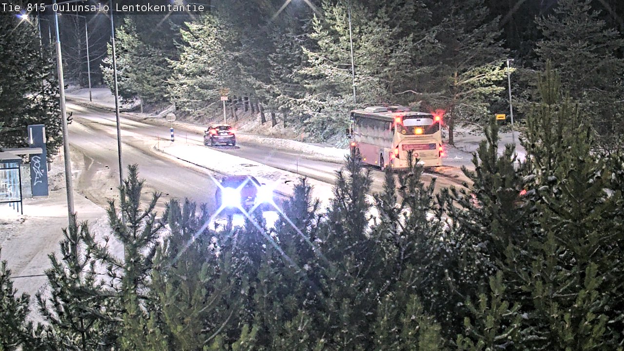 Weather Camera Image Väg 816 Uleåsalo, Lentokentäntie, Oulu, Pohjois-Pohjanmaa