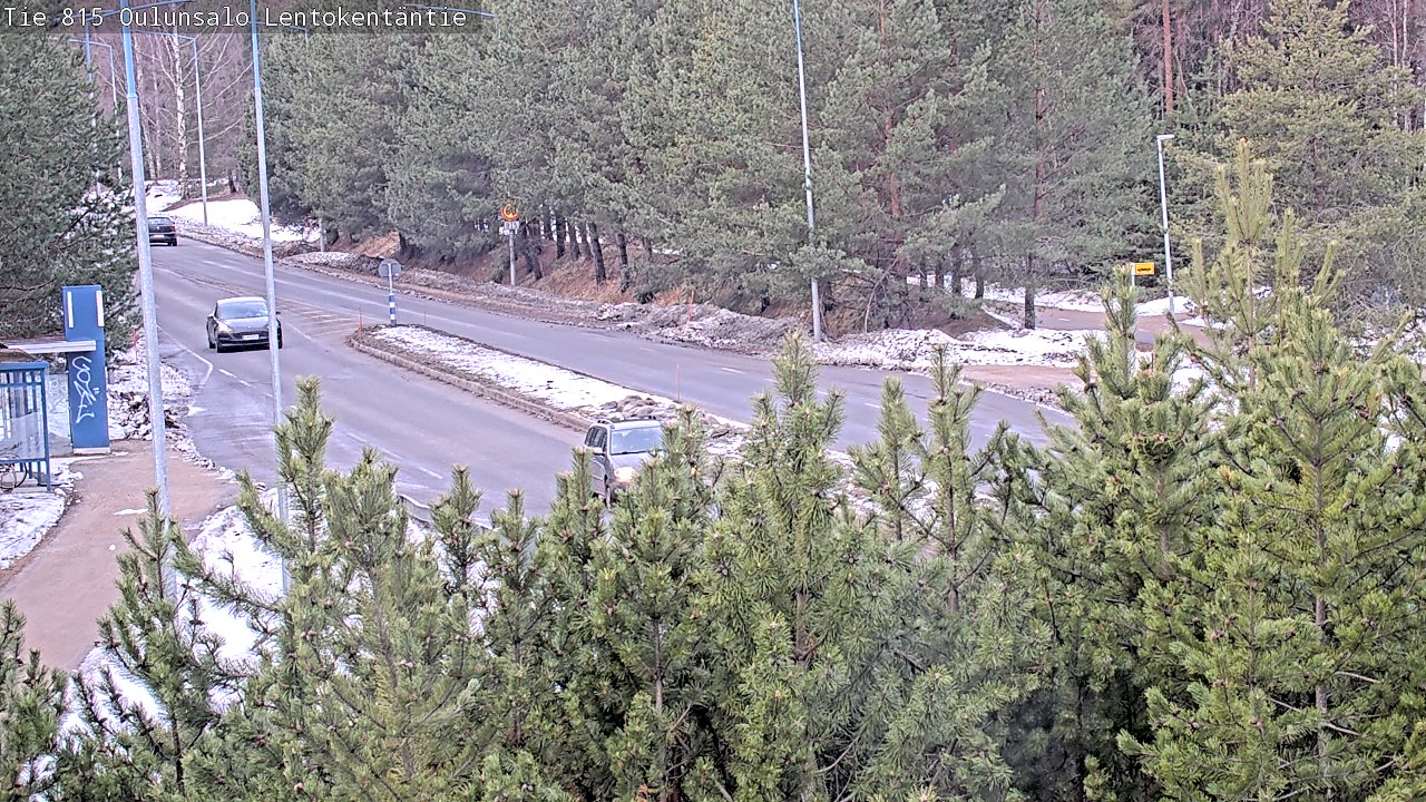 Weather Camera Image Väg 816 Uleåsalo, Lentokentäntie, Oulu, Pohjois-Pohjanmaa