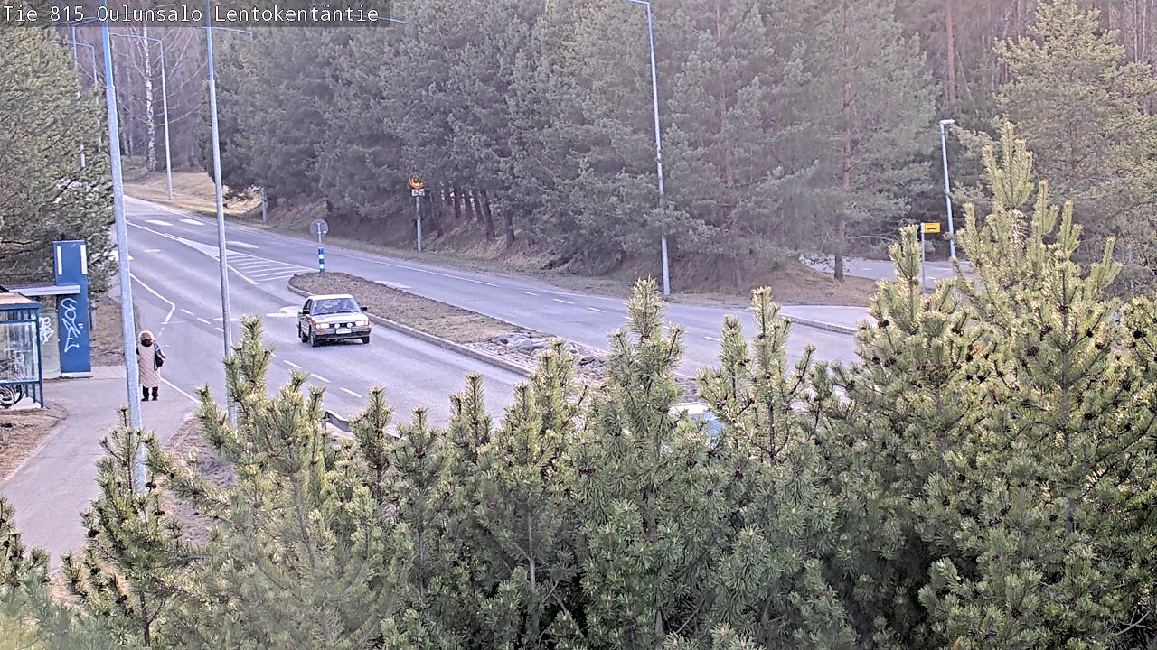 Weather Camera Image Väg 816 Uleåsalo, Lentokentäntie, Oulu, Pohjois-Pohjanmaa