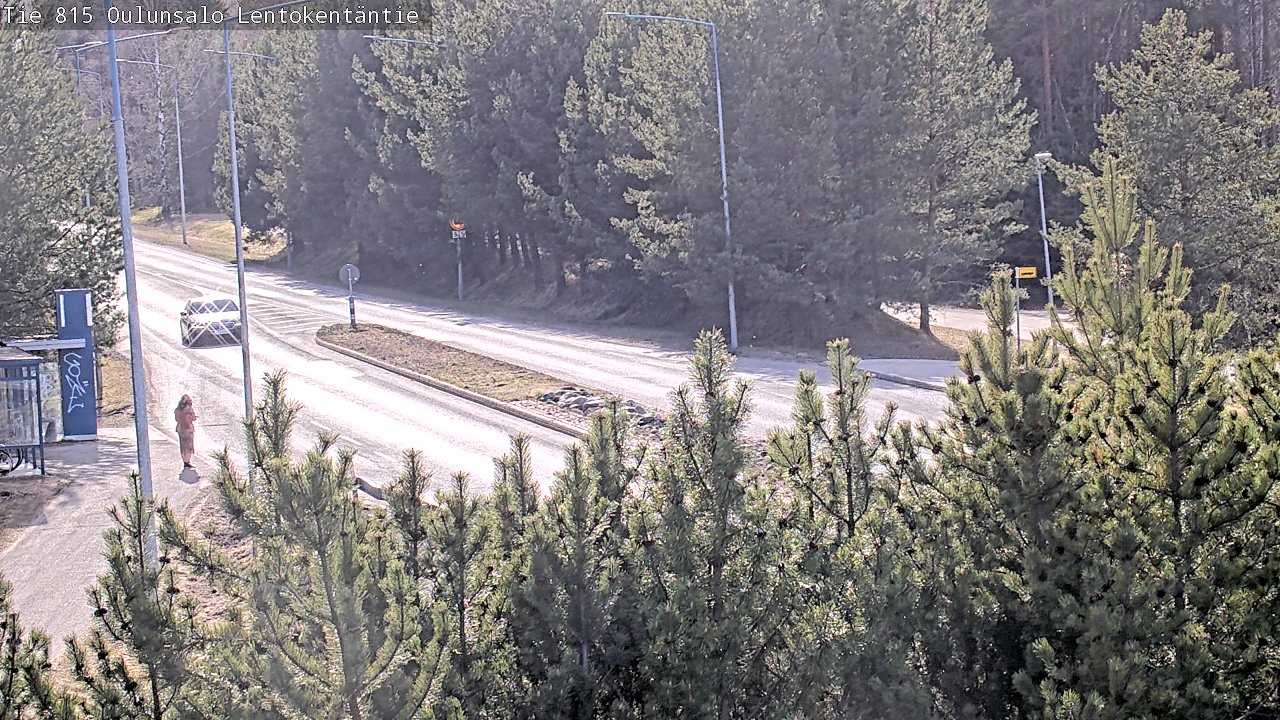 Weather Camera Image Väg 816 Uleåsalo, Lentokentäntie, Oulu, Pohjois-Pohjanmaa