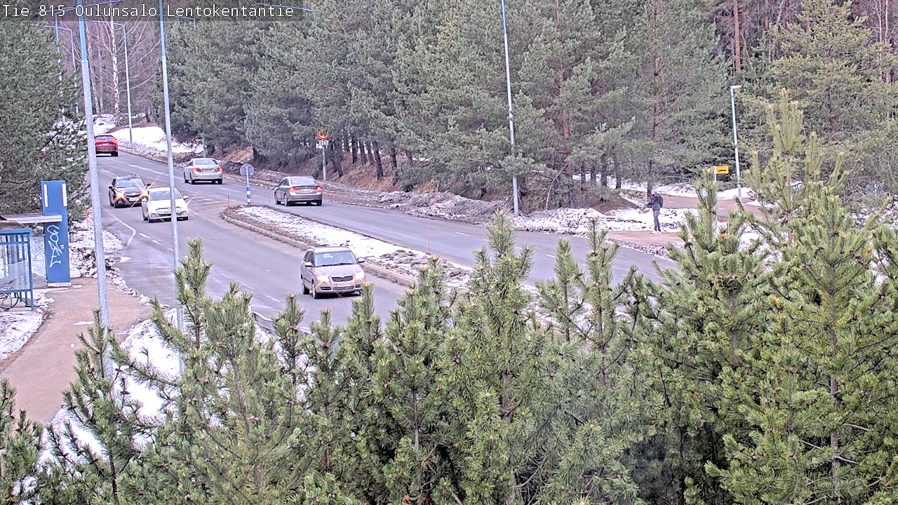 Weather Camera Image Väg 816 Uleåsalo, Lentokentäntie, Oulu, Pohjois-Pohjanmaa