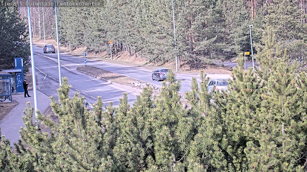 Weather Camera Image Väg 816 Uleåsalo, Lentokentäntie, Oulu, Pohjois-Pohjanmaa