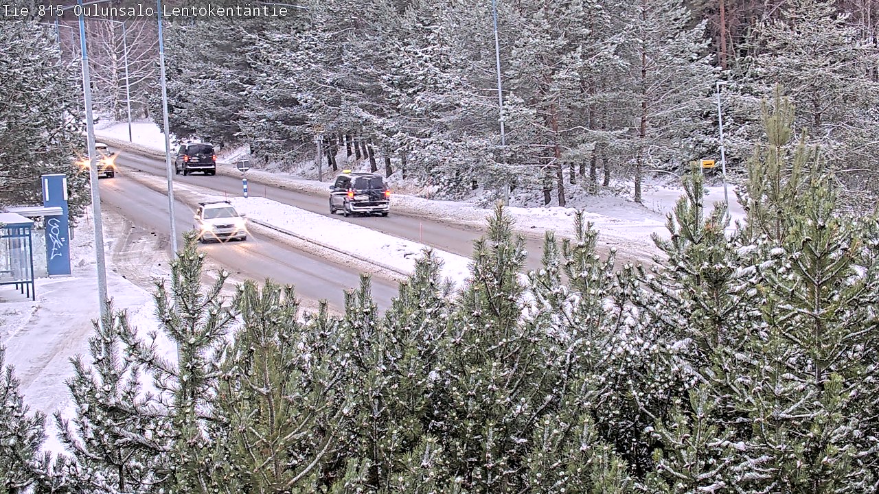 Weather Camera Image Väg 816 Uleåsalo, Lentokentäntie, Oulu, Pohjois-Pohjanmaa
