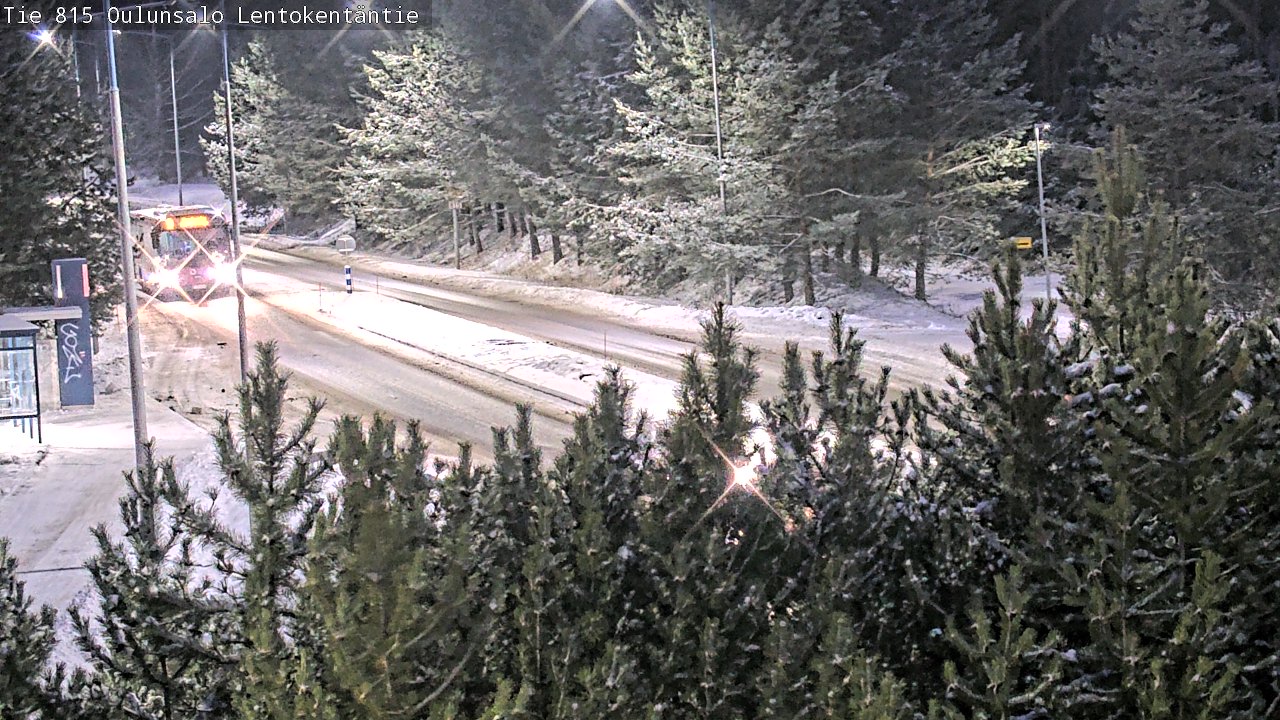 Weather Camera Image Väg 816 Uleåsalo, Lentokentäntie, Oulu, Pohjois-Pohjanmaa