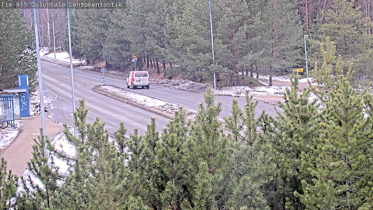 Weather Camera Image Väg 816 Uleåsalo, Lentokentäntie, Oulu, Pohjois-Pohjanmaa
