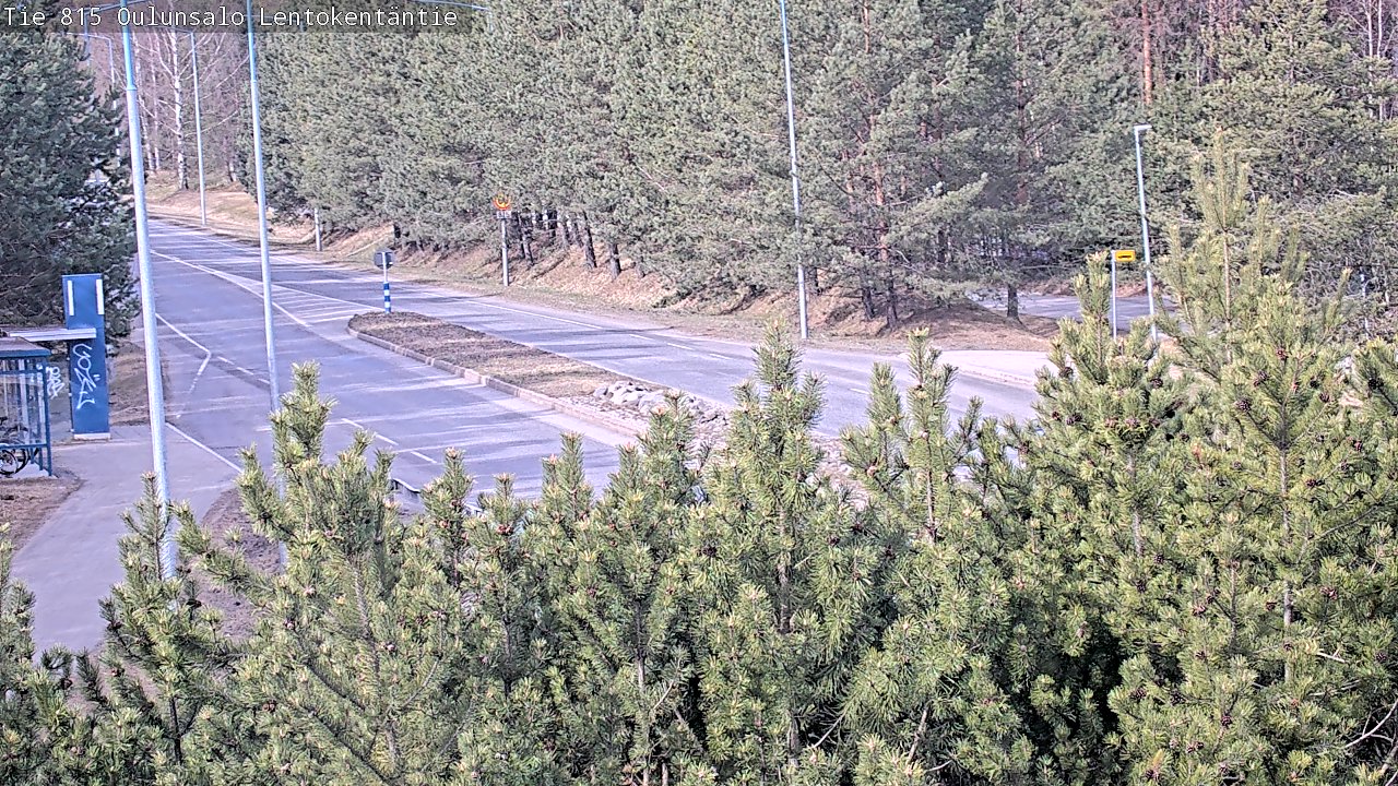 Weather Camera Image Väg 816 Uleåsalo, Lentokentäntie, Oulu, Pohjois-Pohjanmaa