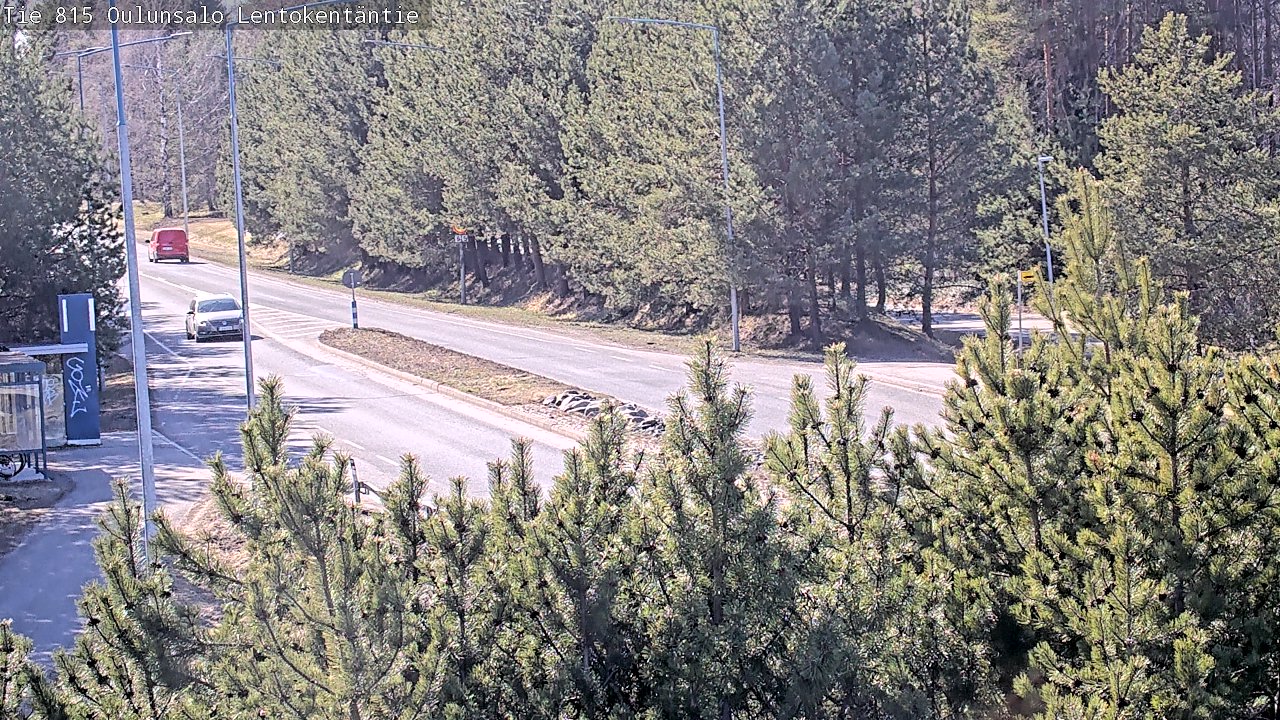 Weather Camera Image Väg 816 Uleåsalo, Lentokentäntie, Oulu, Pohjois-Pohjanmaa