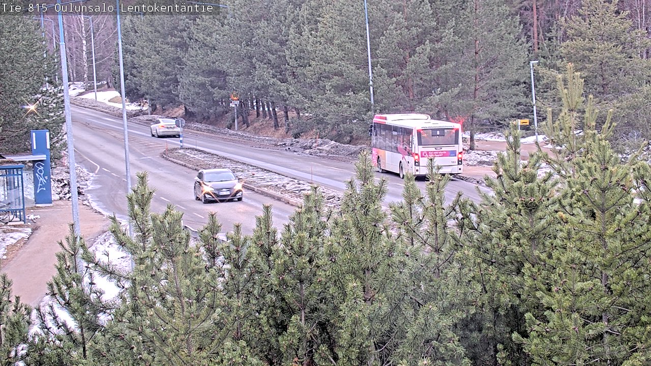 Weather Camera Image Väg 816 Uleåsalo, Lentokentäntie, Oulu, Pohjois-Pohjanmaa
