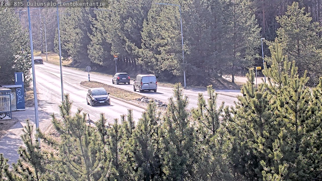 Weather Camera Image Väg 816 Uleåsalo, Lentokentäntie, Oulu, Pohjois-Pohjanmaa