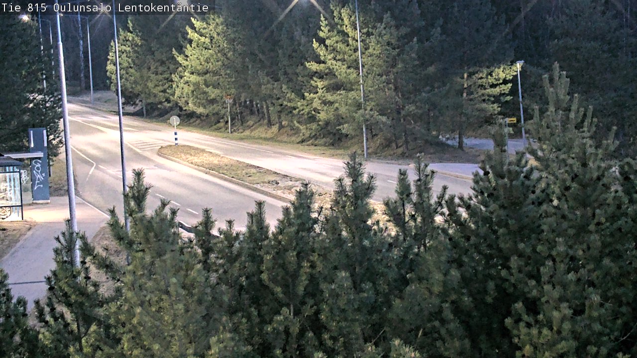 Weather Camera Image Väg 816 Uleåsalo, Lentokentäntie, Oulu, Pohjois-Pohjanmaa