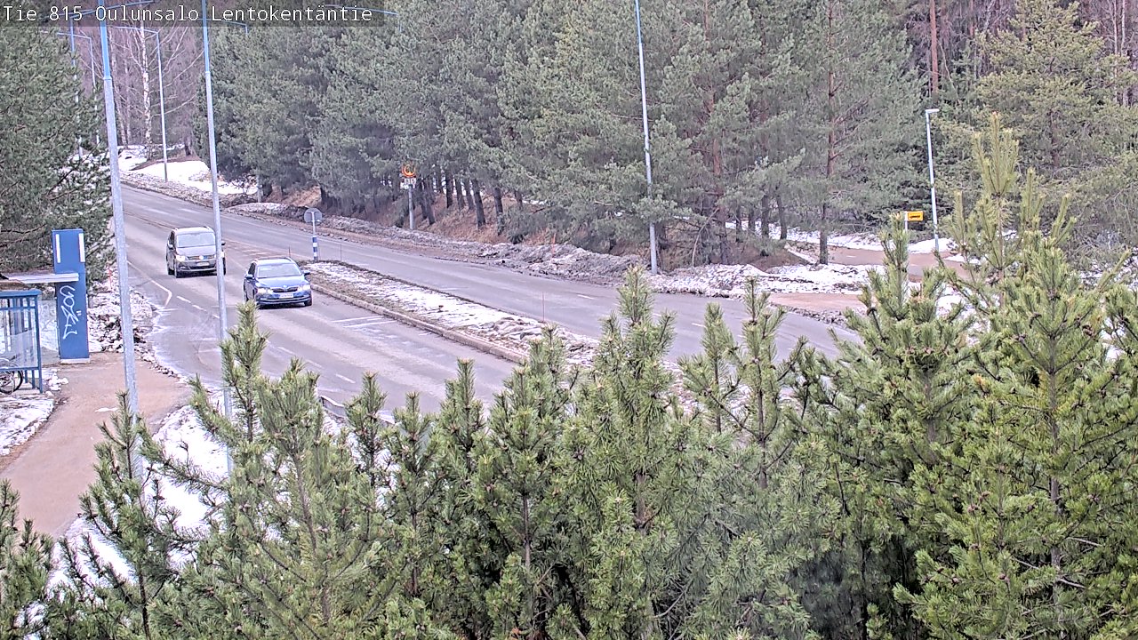 Weather Camera Image Väg 816 Uleåsalo, Lentokentäntie, Oulu, Pohjois-Pohjanmaa