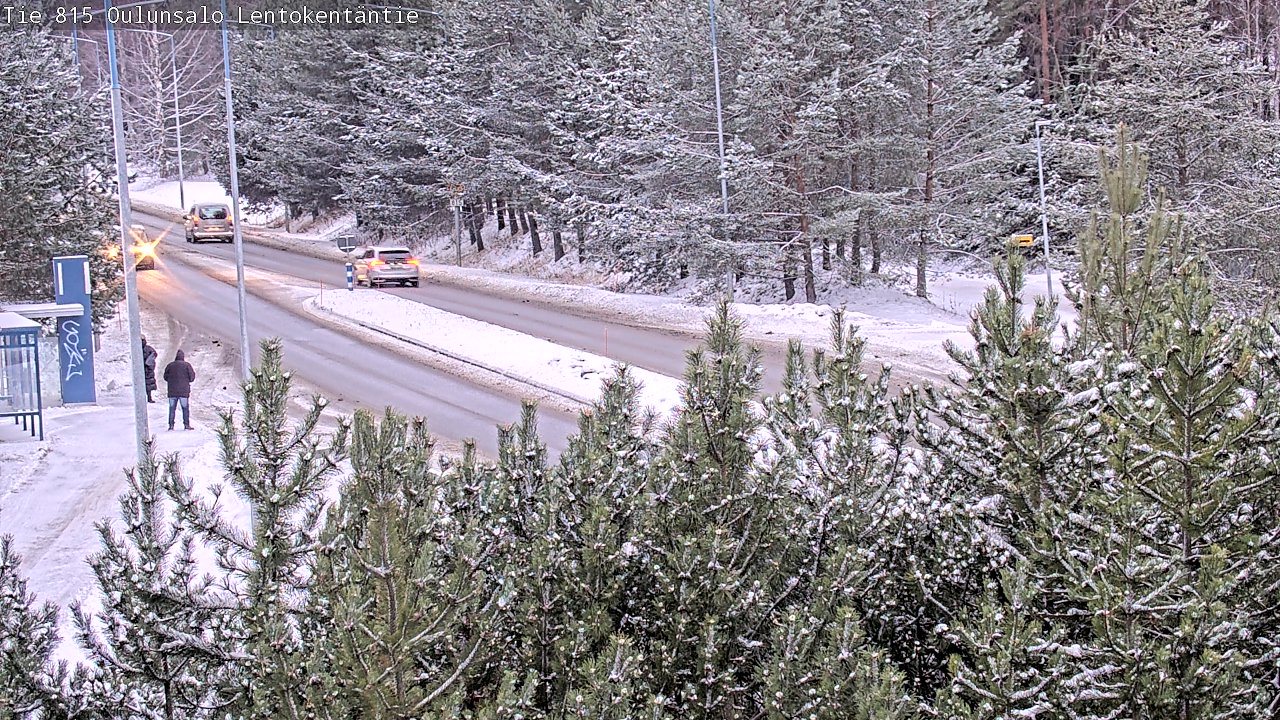 Weather Camera Image Väg 816 Uleåsalo, Lentokentäntie, Oulu, Pohjois-Pohjanmaa