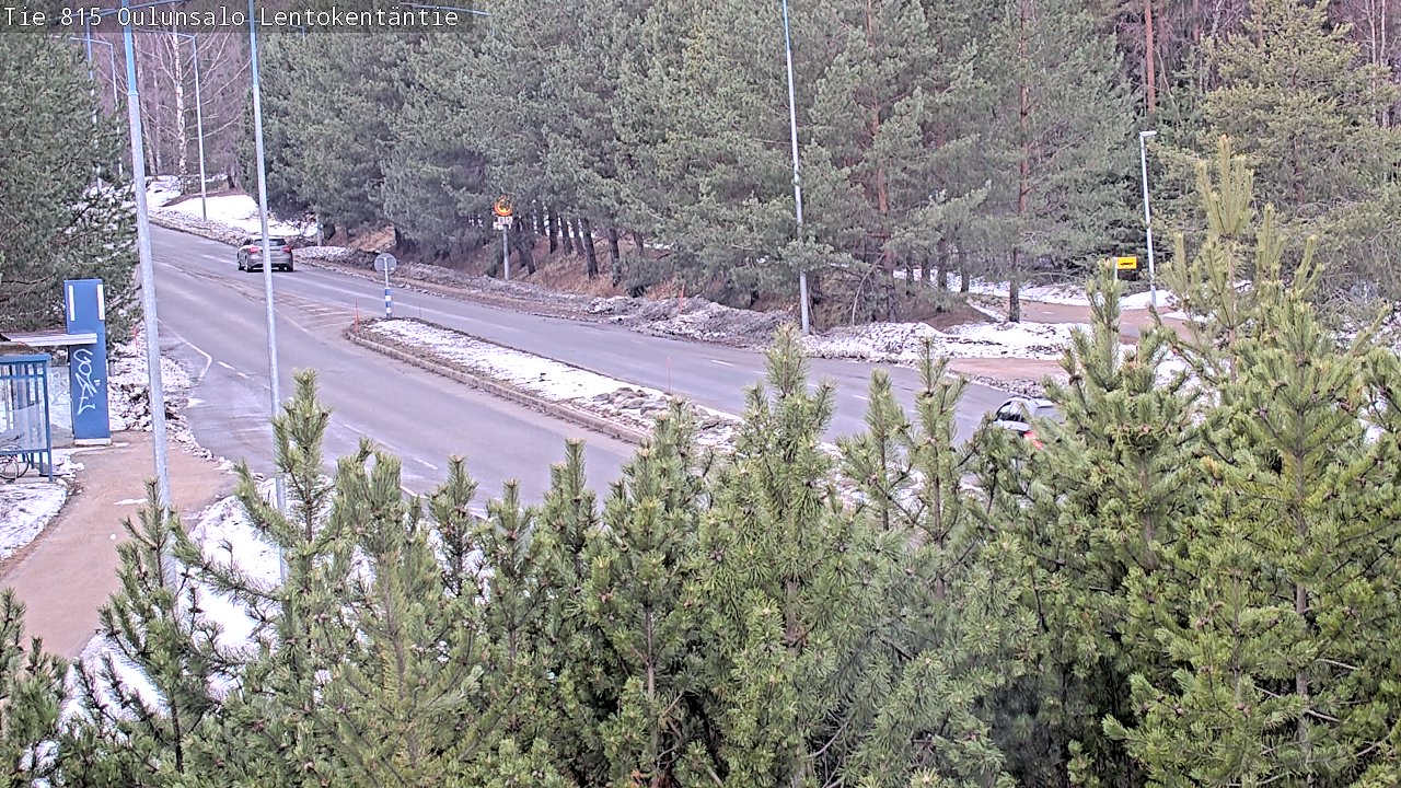 Weather Camera Image Väg 816 Uleåsalo, Lentokentäntie, Oulu, Pohjois-Pohjanmaa
