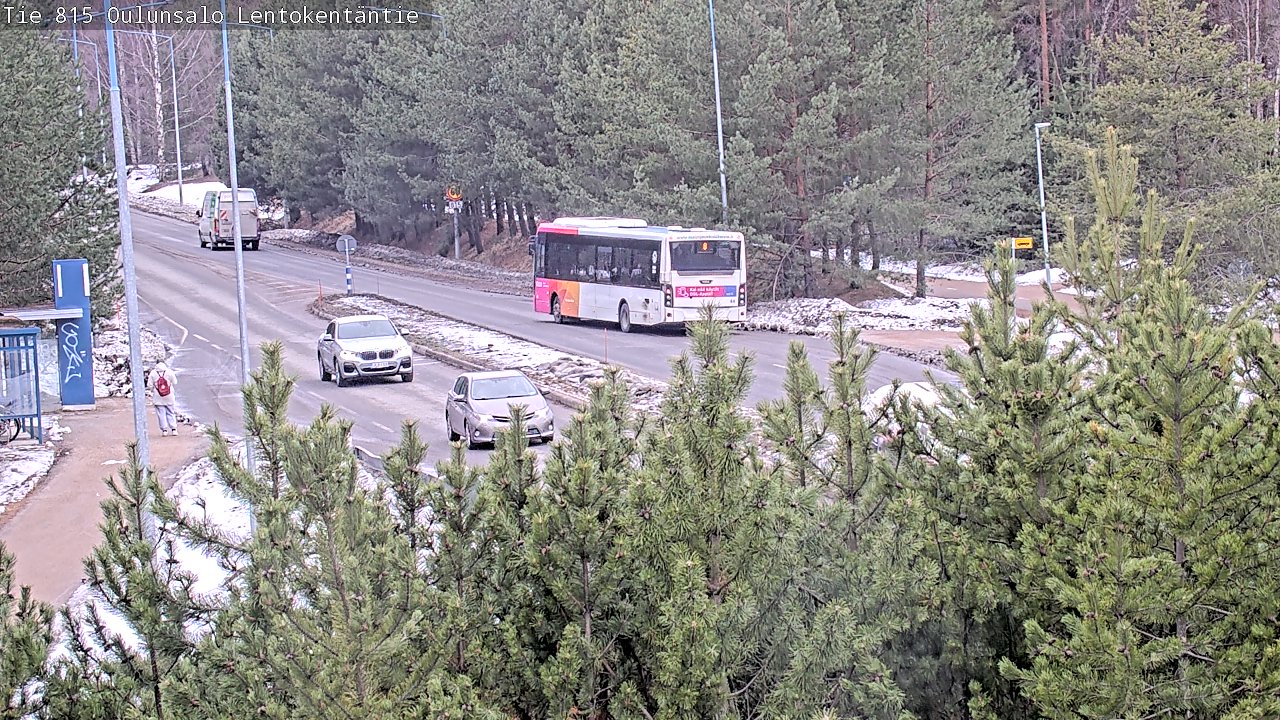 Weather Camera Image Väg 816 Uleåsalo, Lentokentäntie, Oulu, Pohjois-Pohjanmaa