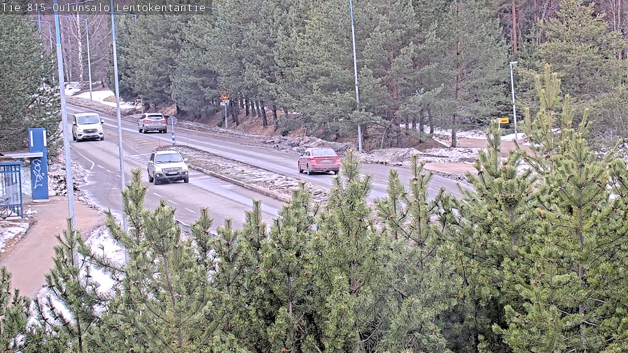 Weather Camera Image Väg 816 Uleåsalo, Lentokentäntie, Oulu, Pohjois-Pohjanmaa