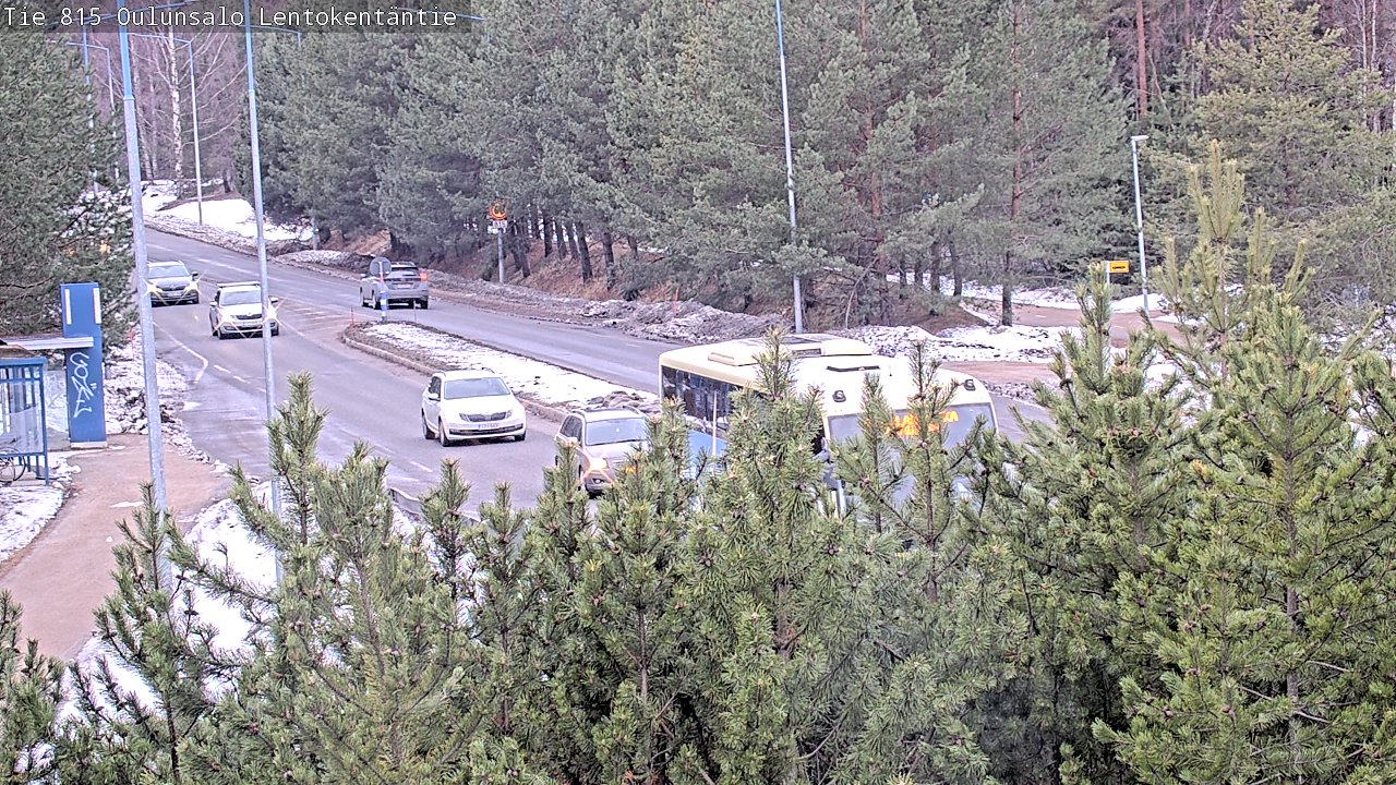 Weather Camera Image Väg 816 Uleåsalo, Lentokentäntie, Oulu, Pohjois-Pohjanmaa