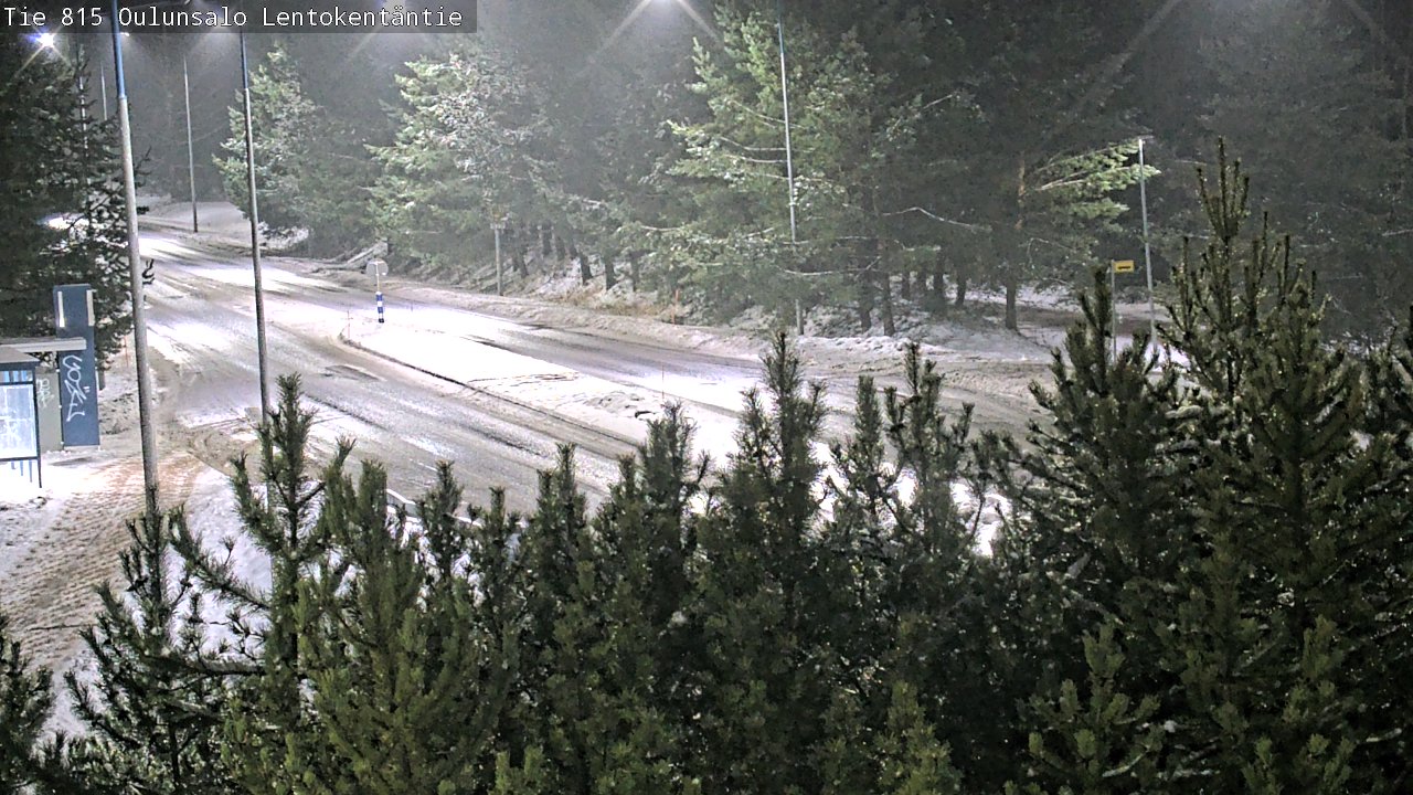 Weather Camera Image Väg 816 Uleåsalo, Lentokentäntie, Oulu, Pohjois-Pohjanmaa