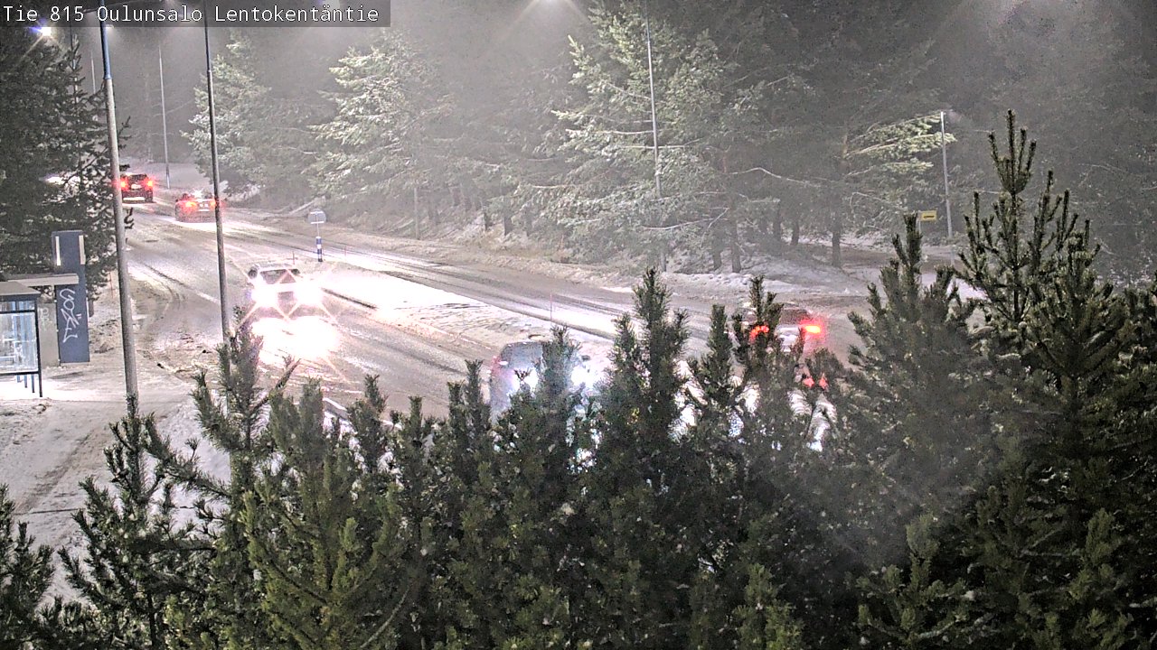 Weather Camera Image Väg 816 Uleåsalo, Lentokentäntie, Oulu, Pohjois-Pohjanmaa