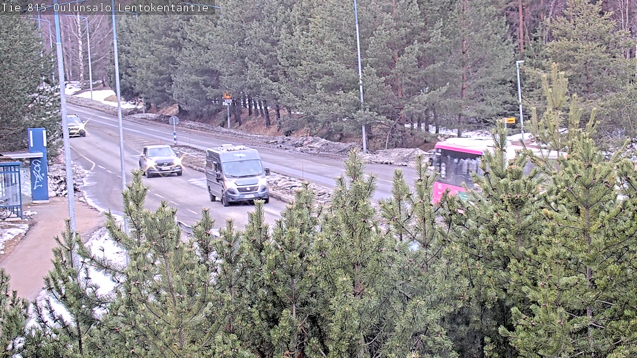 Weather Camera Image Väg 816 Uleåsalo, Lentokentäntie, Oulu, Pohjois-Pohjanmaa