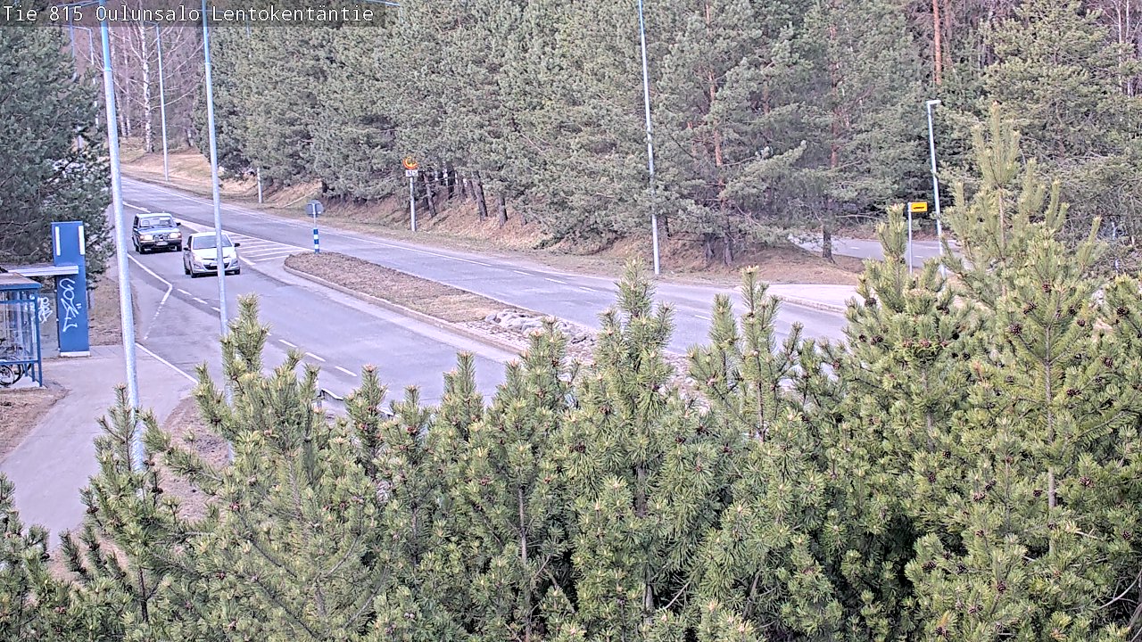 Weather Camera Image Väg 816 Uleåsalo, Lentokentäntie, Oulu, Pohjois-Pohjanmaa