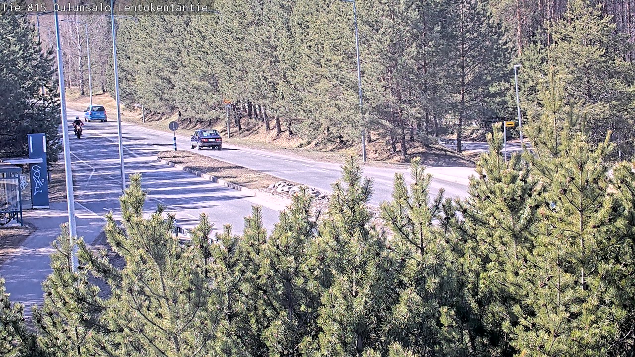 Weather Camera Image Väg 816 Uleåsalo, Lentokentäntie, Oulu, Pohjois-Pohjanmaa