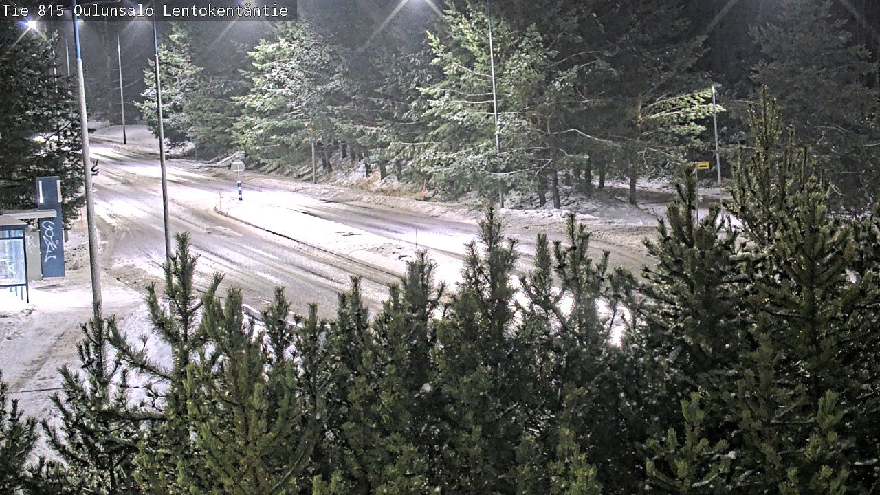 Weather Camera Image Väg 816 Uleåsalo, Lentokentäntie, Oulu, Pohjois-Pohjanmaa