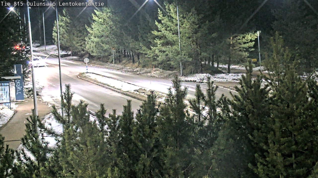 Weather Camera Image Väg 816 Uleåsalo, Lentokentäntie, Oulu, Pohjois-Pohjanmaa