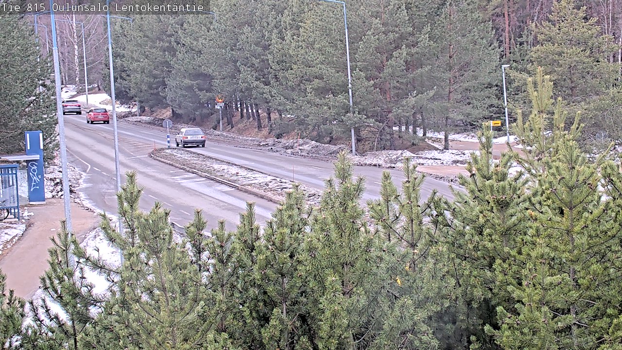 Weather Camera Image Väg 816 Uleåsalo, Lentokentäntie, Oulu, Pohjois-Pohjanmaa