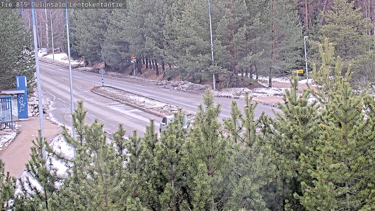 Weather Camera Image Väg 816 Uleåsalo, Lentokentäntie, Oulu, Pohjois-Pohjanmaa