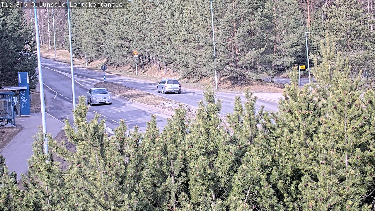 Weather Camera Image Väg 816 Uleåsalo, Lentokentäntie, Oulu, Pohjois-Pohjanmaa