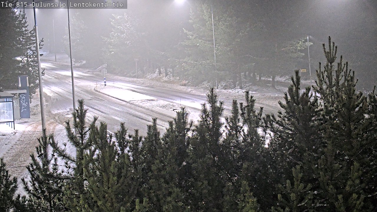 Weather Camera Image Väg 816 Uleåsalo, Lentokentäntie, Oulu, Pohjois-Pohjanmaa