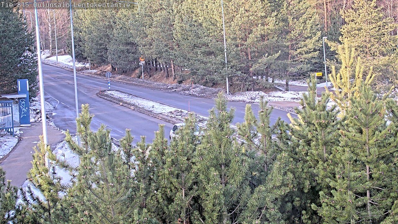 Weather Camera Image Väg 816 Uleåsalo, Lentokentäntie, Oulu, Pohjois-Pohjanmaa