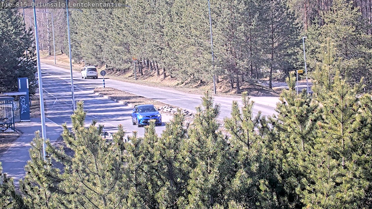 Weather Camera Image Väg 816 Uleåsalo, Lentokentäntie, Oulu, Pohjois-Pohjanmaa