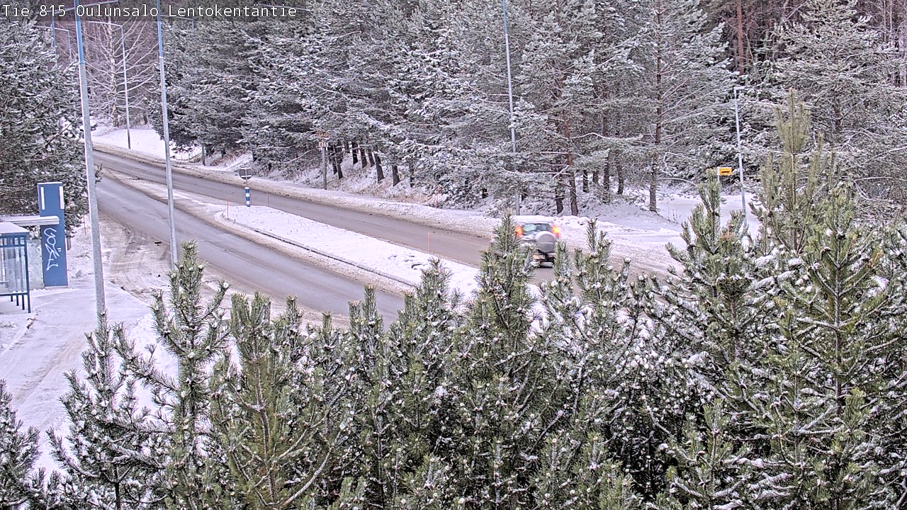 Weather Camera Image Väg 816 Uleåsalo, Lentokentäntie, Oulu, Pohjois-Pohjanmaa