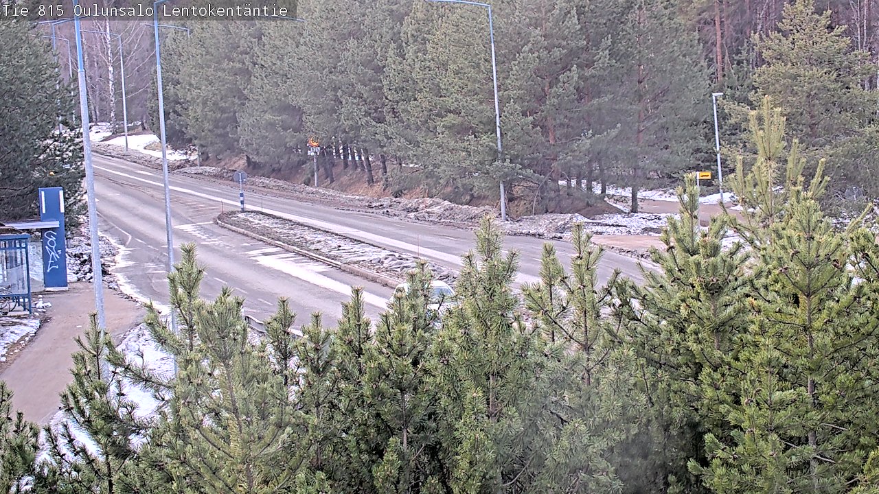 Weather Camera Image Väg 816 Uleåsalo, Lentokentäntie, Oulu, Pohjois-Pohjanmaa