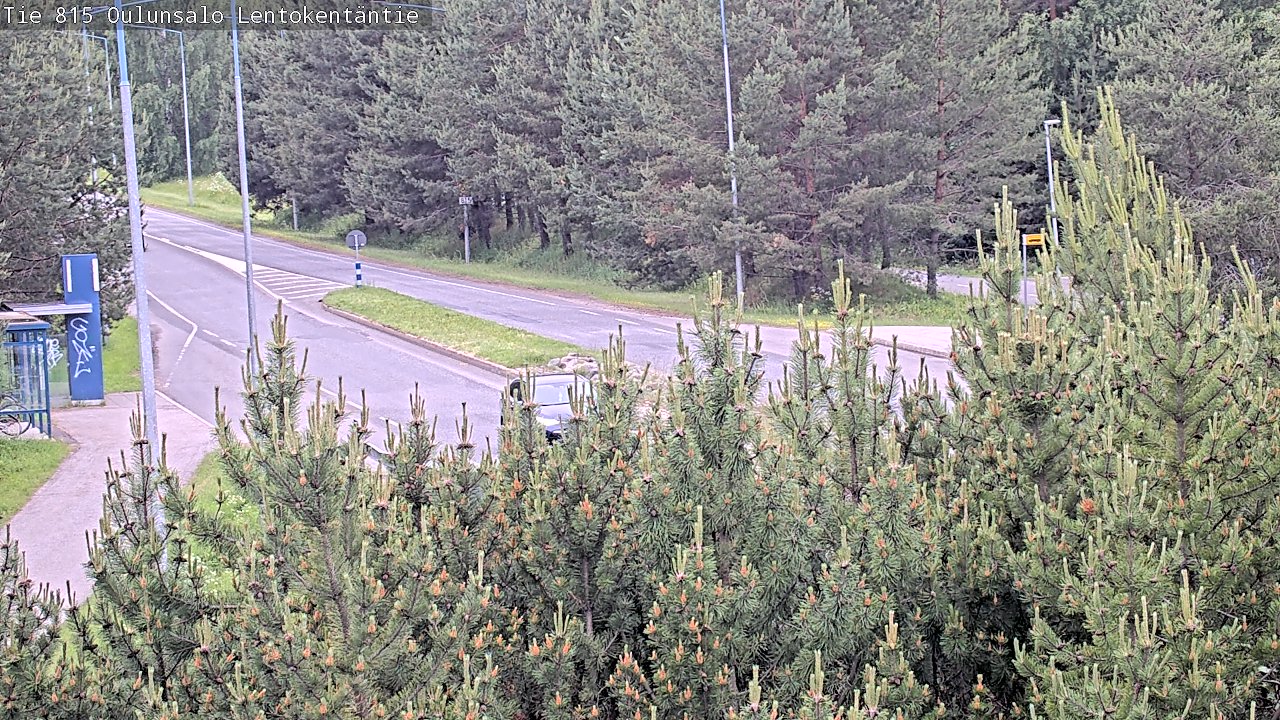 Weather Camera Image Väg 816 Uleåsalo, Lentokentäntie, Oulu, Pohjois-Pohjanmaa