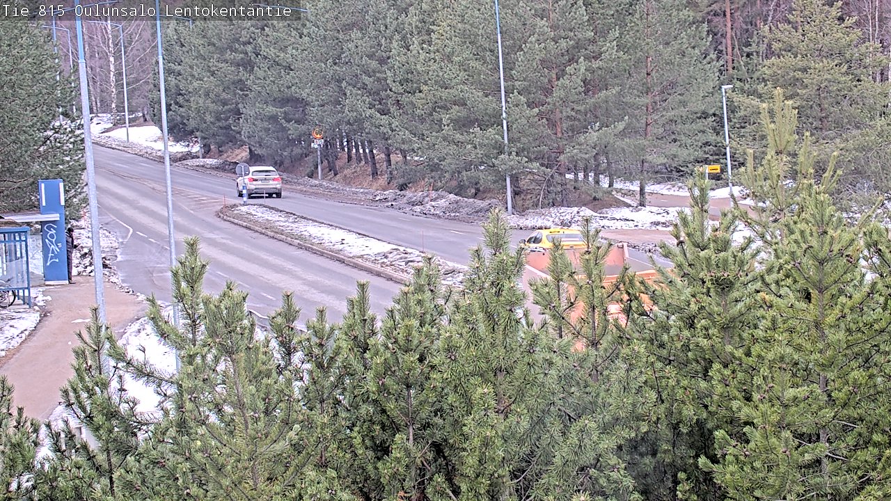 Weather Camera Image Väg 816 Uleåsalo, Lentokentäntie, Oulu, Pohjois-Pohjanmaa