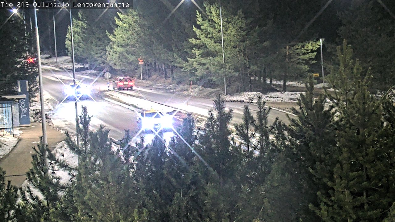 Weather Camera Image Väg 816 Uleåsalo, Lentokentäntie, Oulu, Pohjois-Pohjanmaa