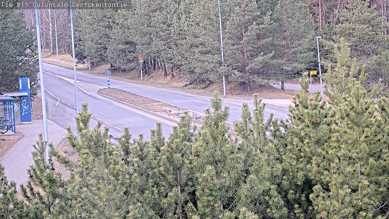 Weather Camera Image Väg 816 Uleåsalo, Lentokentäntie, Oulu, Pohjois-Pohjanmaa