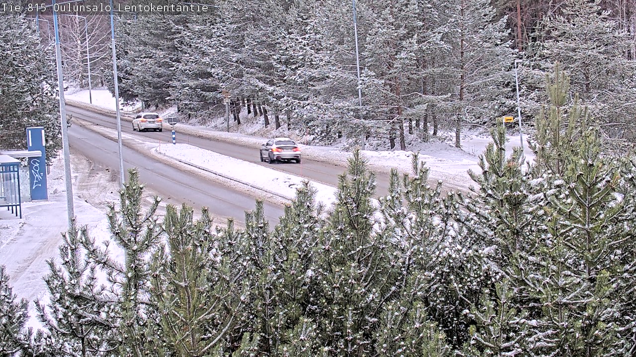 Weather Camera Image Väg 816 Uleåsalo, Lentokentäntie, Oulu, Pohjois-Pohjanmaa