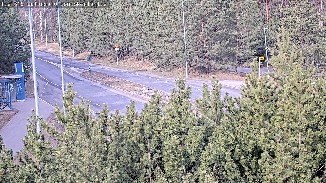 Weather Camera Image Väg 816 Uleåsalo, Lentokentäntie, Oulu, Pohjois-Pohjanmaa