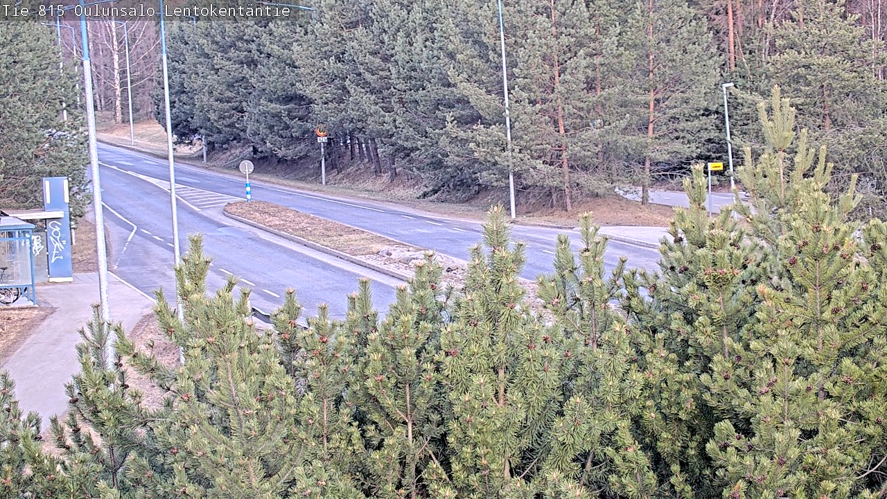 Weather Camera Image Väg 816 Uleåsalo, Lentokentäntie, Oulu, Pohjois-Pohjanmaa
