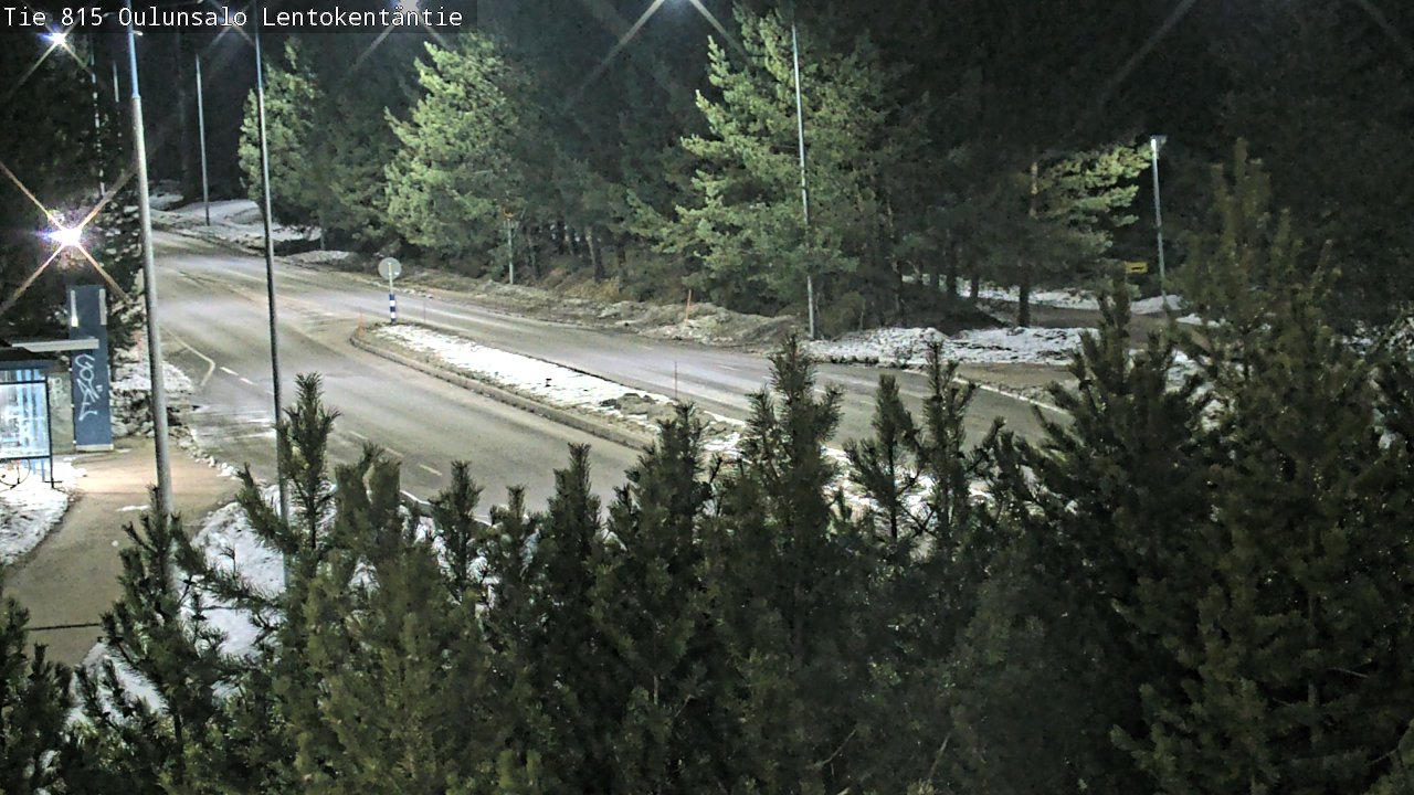 Weather Camera Image Väg 816 Uleåsalo, Lentokentäntie, Oulu, Pohjois-Pohjanmaa