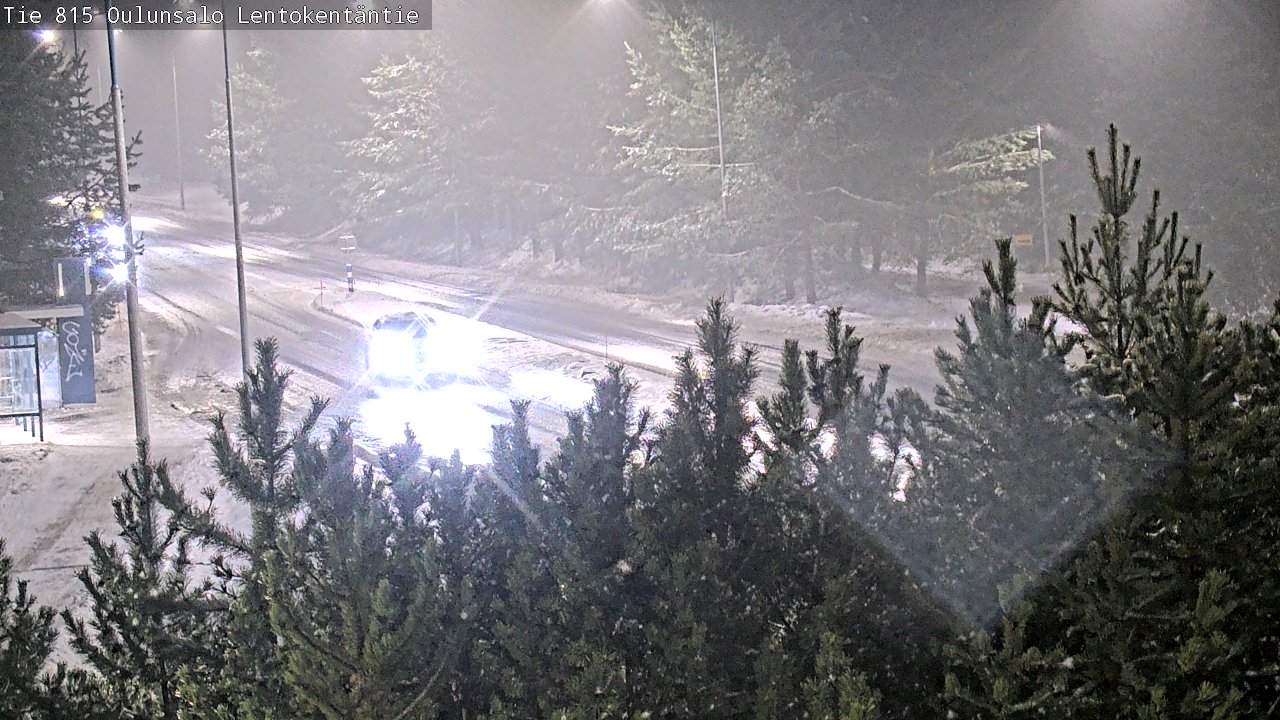 Weather Camera Image Väg 816 Uleåsalo, Lentokentäntie, Oulu, Pohjois-Pohjanmaa